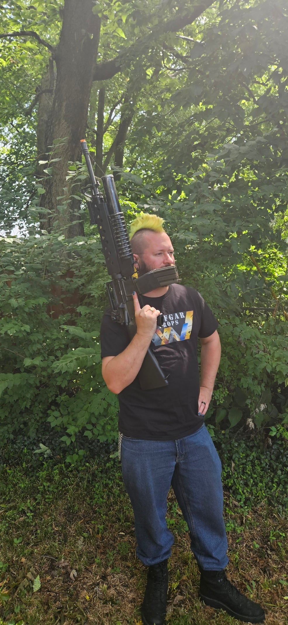 Scarface M16 A2 with Under Barrel Launcher Film Quality Costume Display Prop