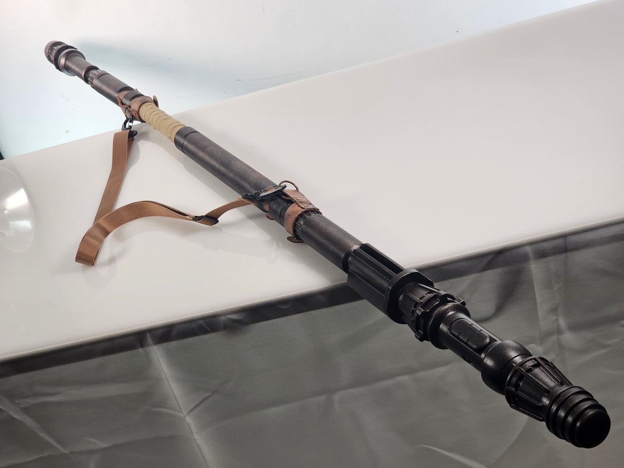 Rey Staff 3-Part Premium Prop with Strap - Wulfgar Props