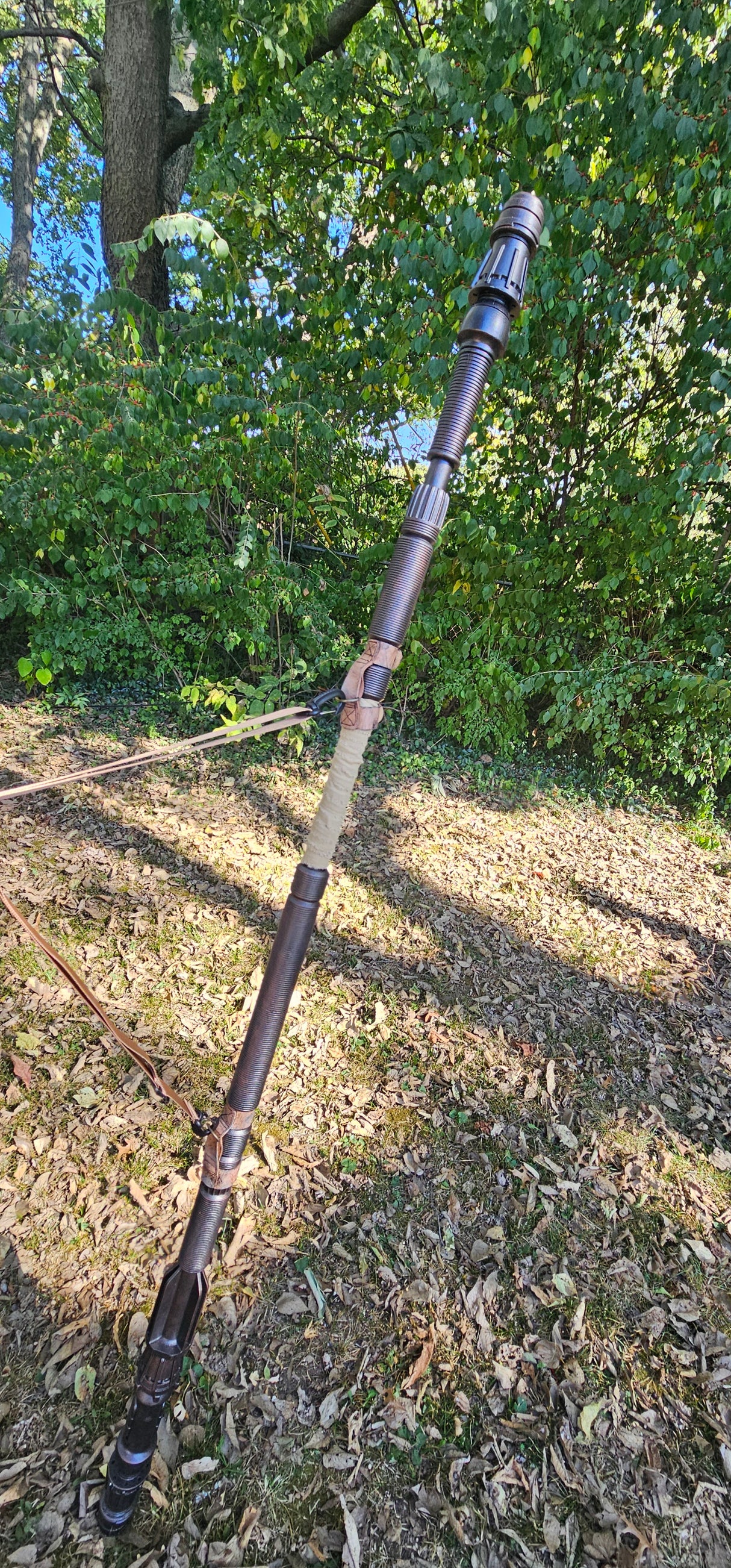 Rey Staff 3-Part Premium Prop with Strap - Wulfgar Props