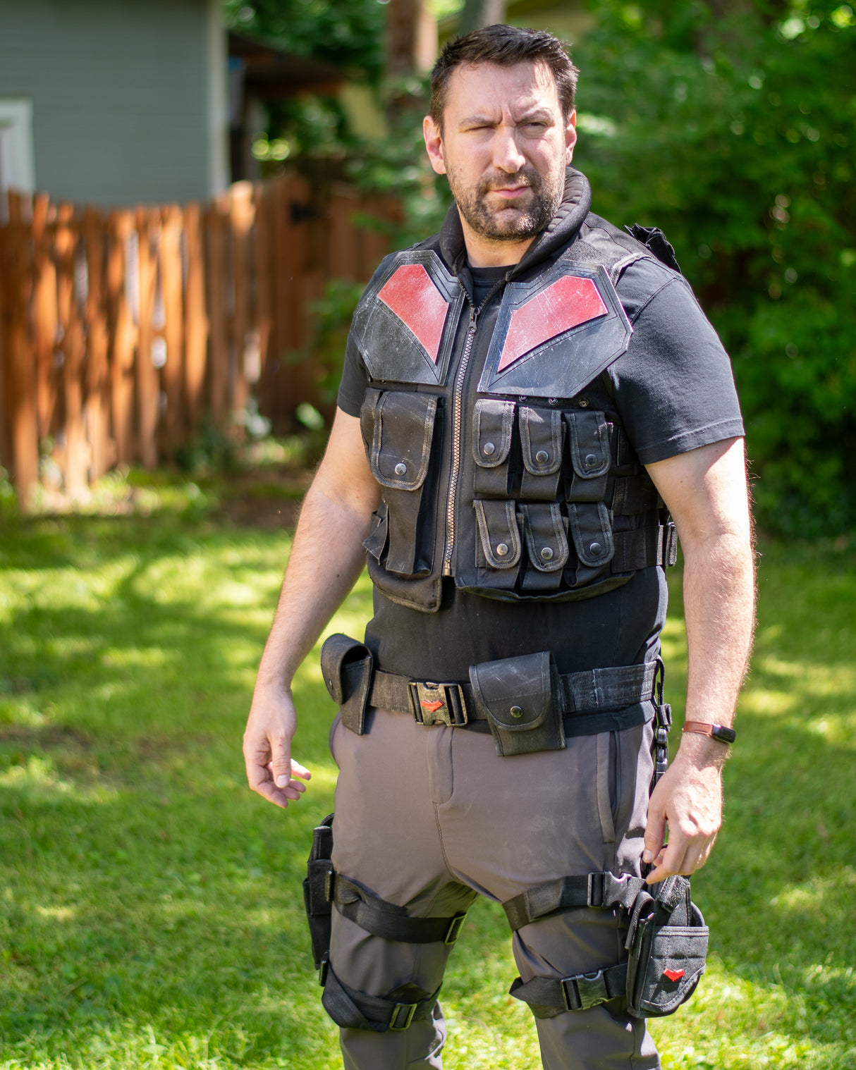 Red Hood Inspired Padded Collar Tac Vest Cosplay