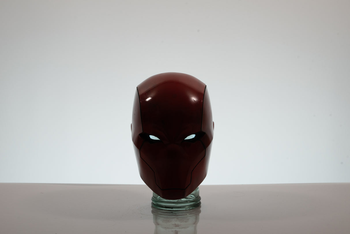 Red Vigilante Helmet - Wearable Costume Cowl Mask Helm