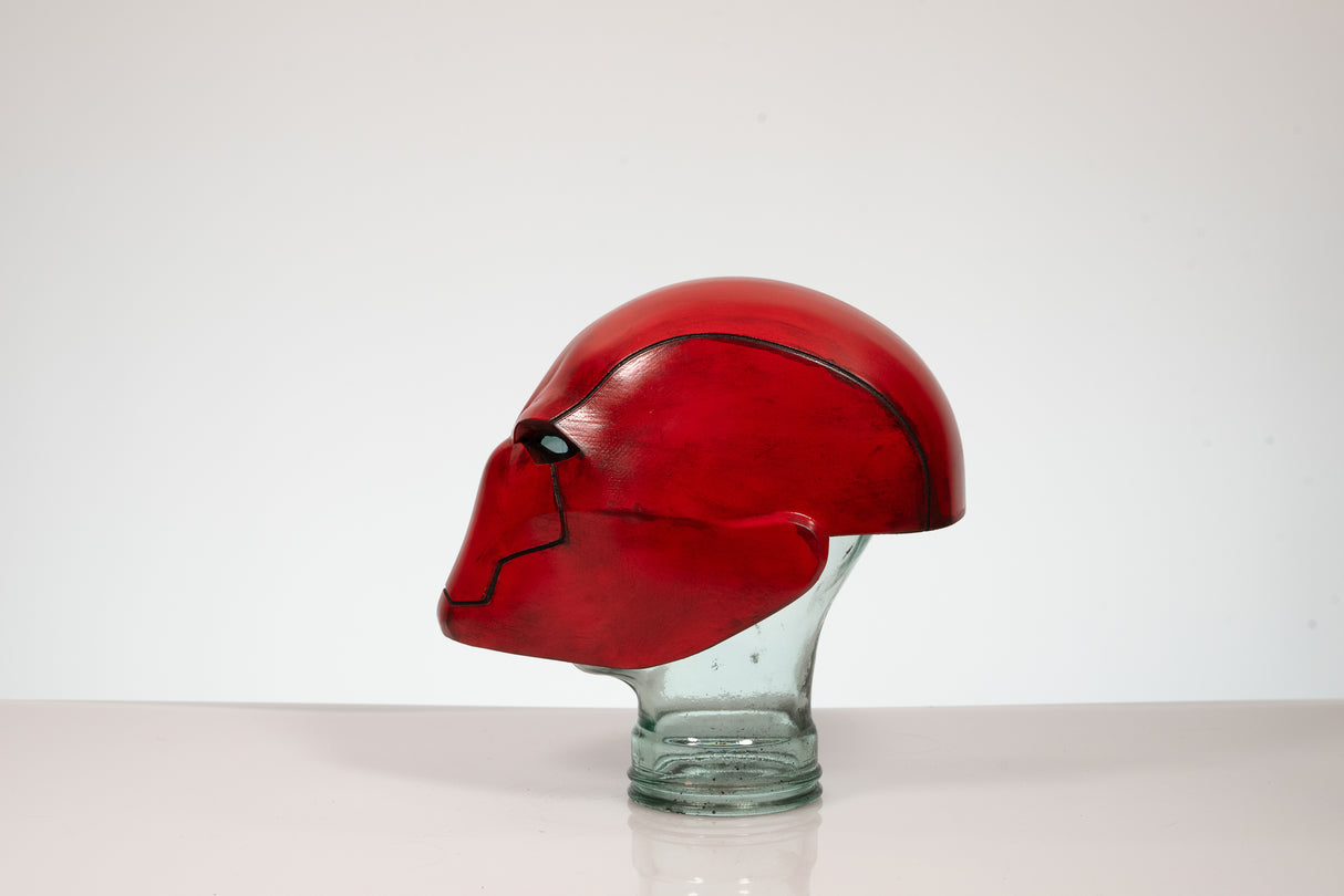 Red Vigilante Helmet - Wearable Costume Cowl Mask Helm