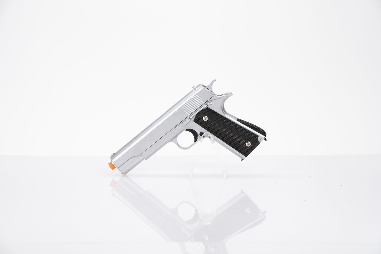 Silver Metal 1911 Style Pistol Fake Film Prop - Wulfgar Props