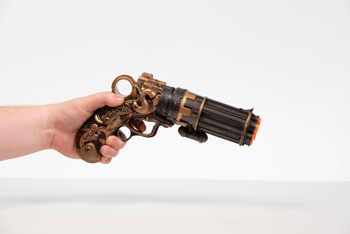 Steampunk Pepper-Box Fake Film Costume Prop