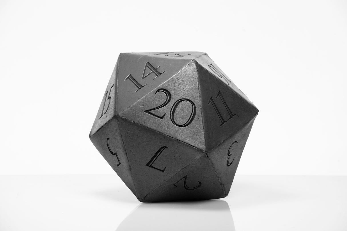 Giant D20 Die 10" Tall Display Prop - Wulfgar Props