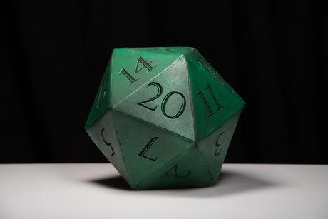 Giant D20 Die 10" Tall Display Prop - Wulfgar Props