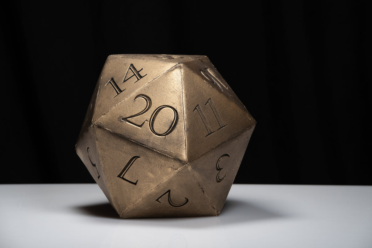 Giant D20 Die 10" Tall Display Prop - Wulfgar Props