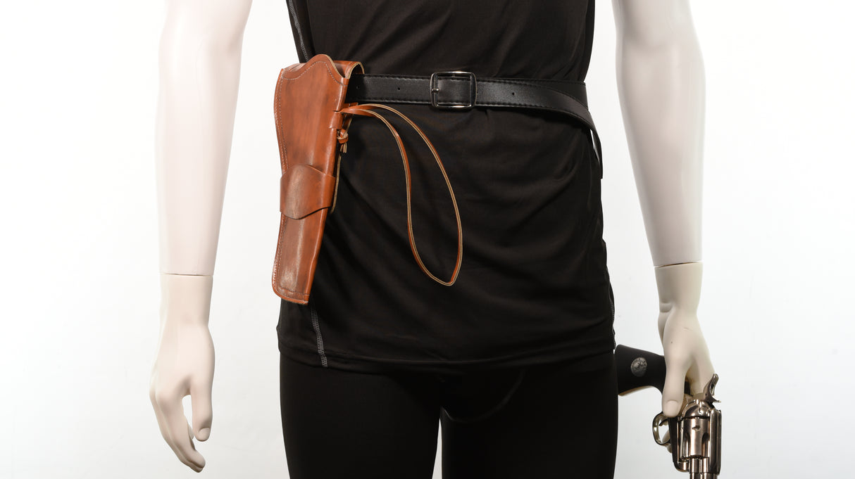 Revolver Belt Holster Leather Costume Prop