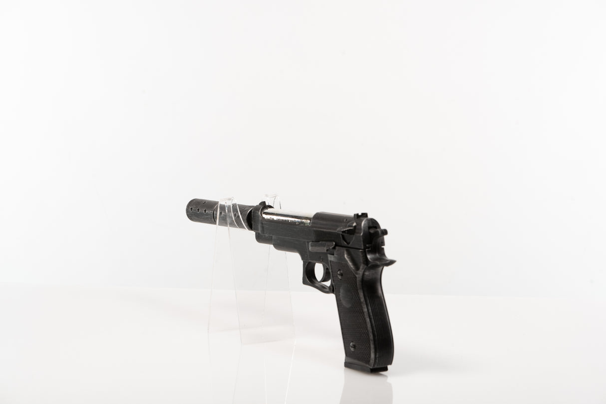 Silenced 9mm Pistol - Costume Prop Cosplay Replica Gun - Wulfgar Props