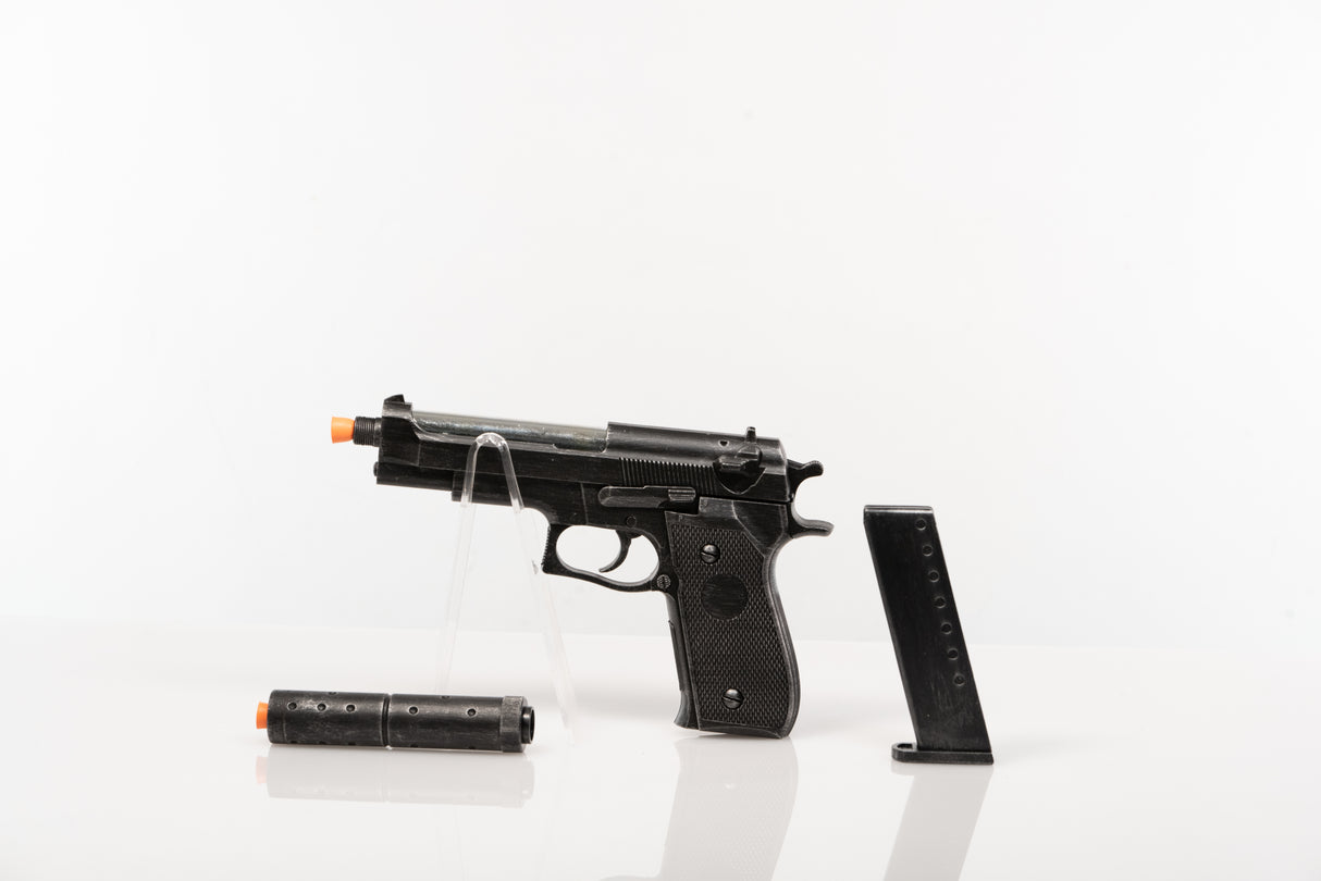 Silenced 9mm Pistol - Costume Prop Cosplay Replica Gun - Wulfgar Props