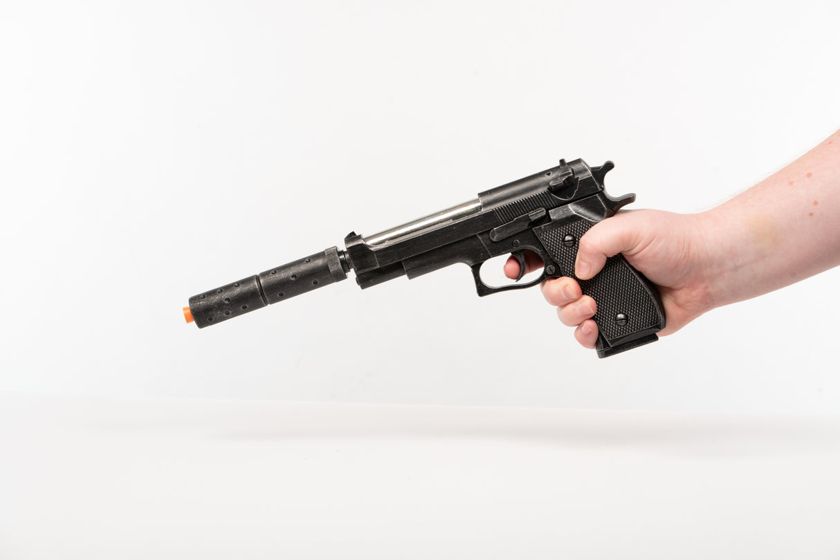 Silenced 9mm Pistol - Costume Prop Cosplay Replica Gun - Wulfgar Props