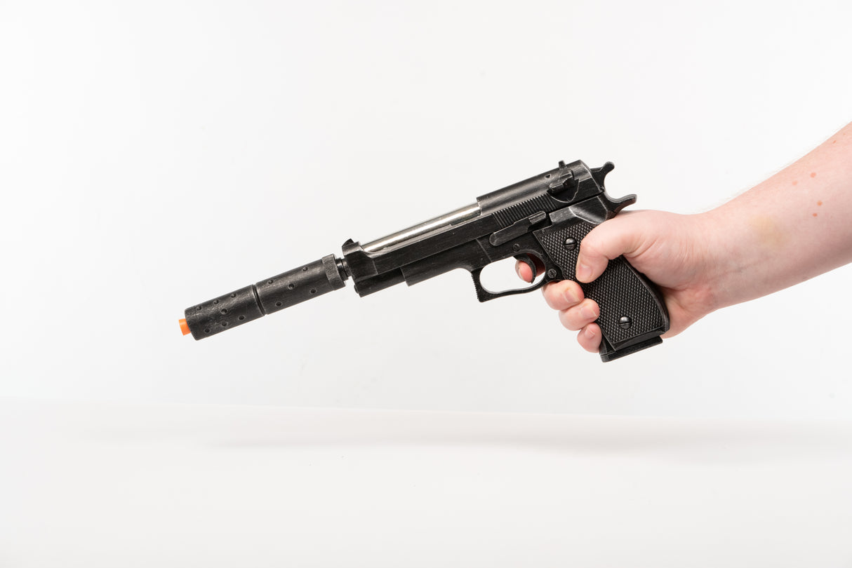 Silenced 9mm Pistol - Costume Prop Cosplay Replica Gun - Wulfgar Props