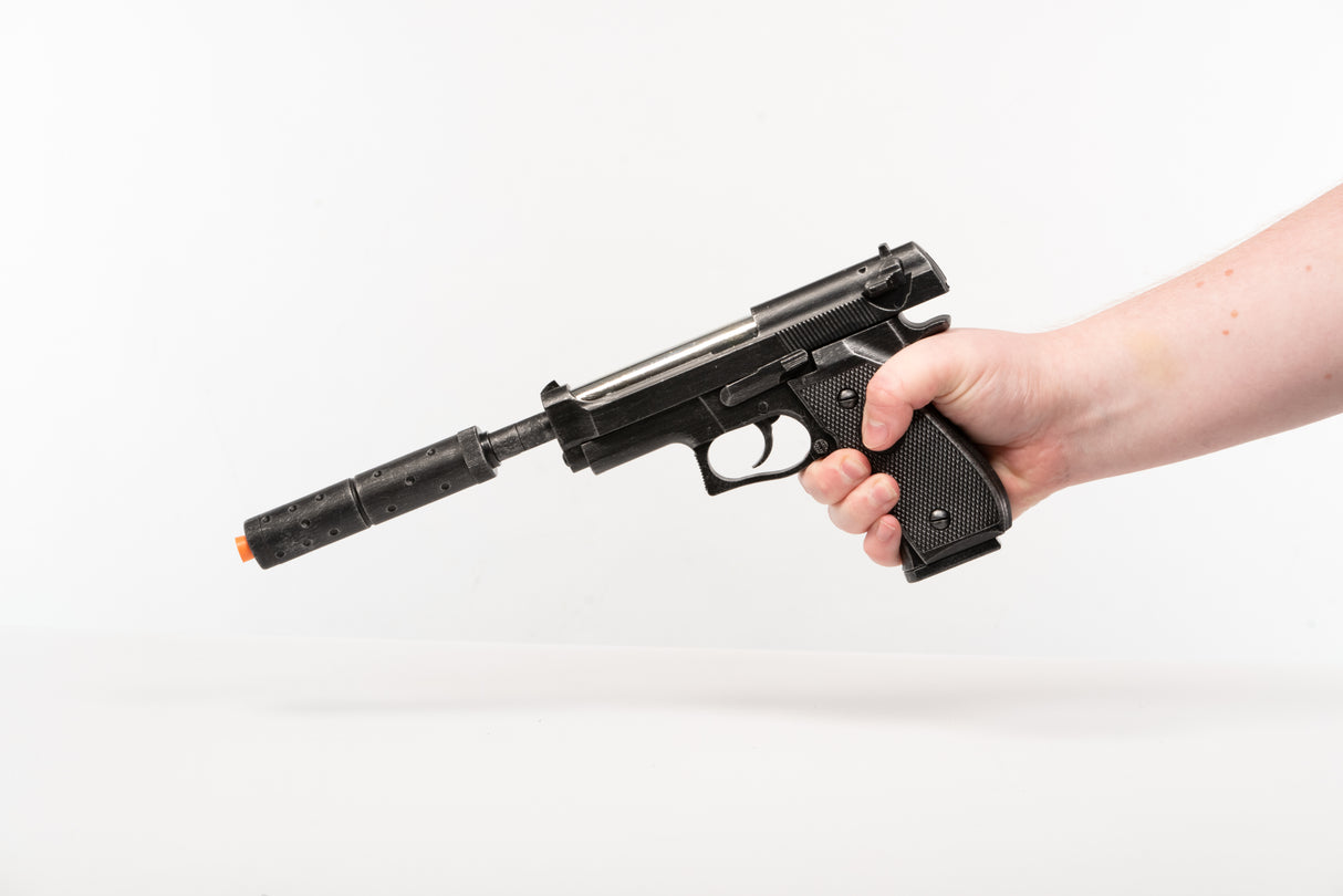 Silenced 9mm Pistol - Costume Prop Cosplay Replica Gun - Wulfgar Props