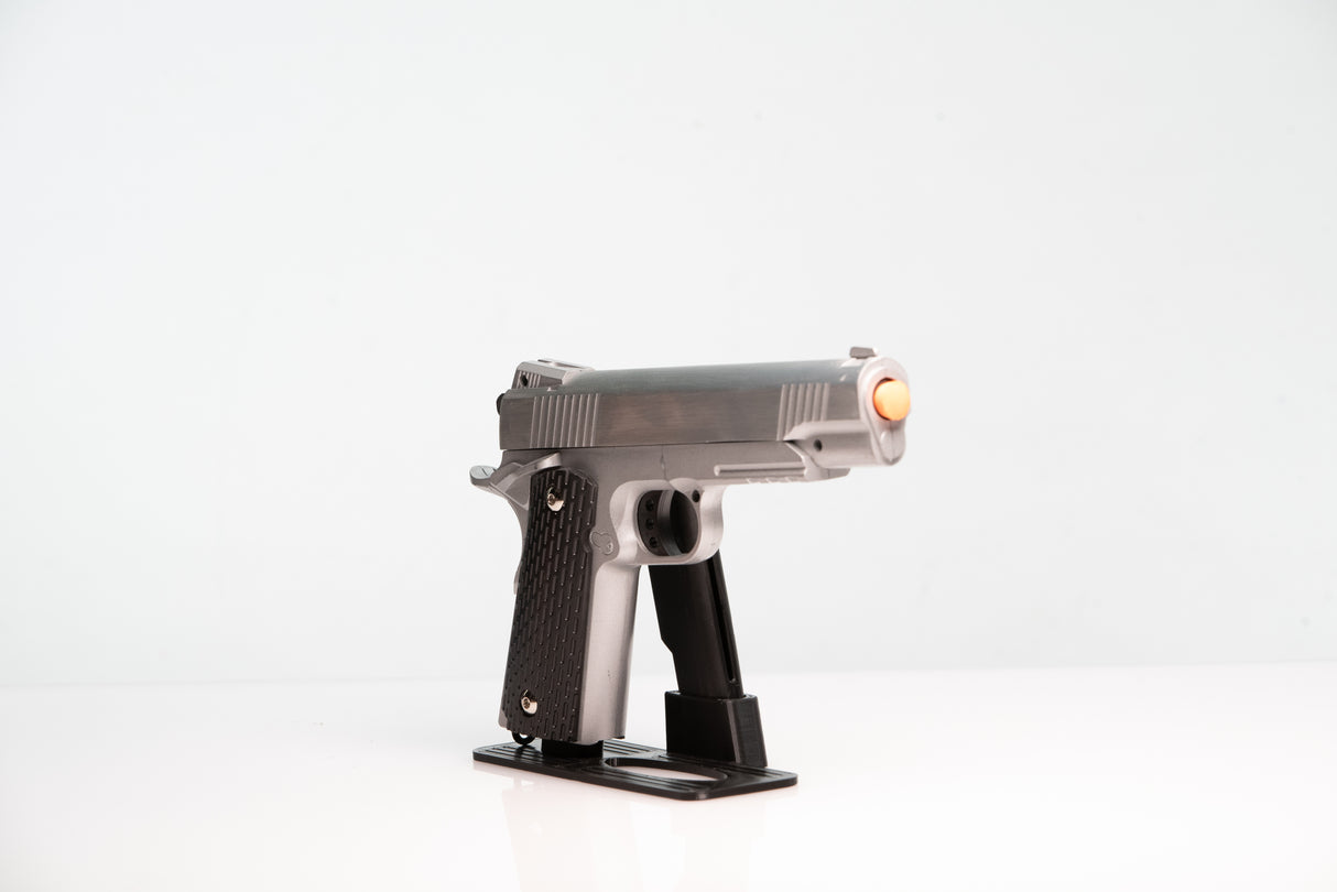 R1 Enhanced Metal Shiny Top 1911 Pistol Fake Film Costume Prop