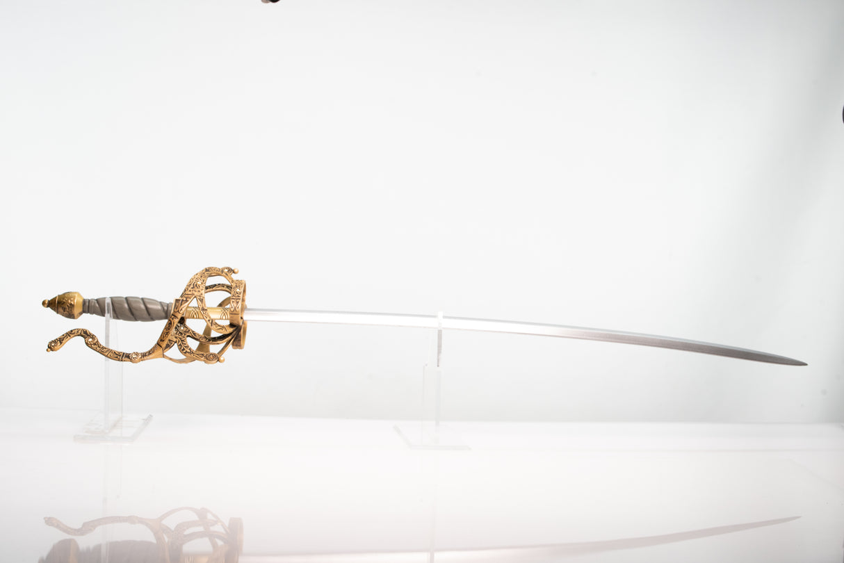 Gold Hilt Rapier Costume Film Display Prop