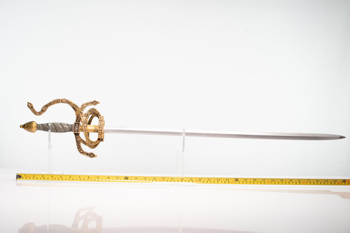 Gold Hilt Rapier Costume Film Display Prop