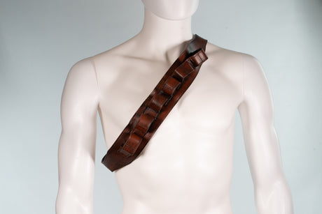 Leather Shell Bandolier Belt Costume Piece