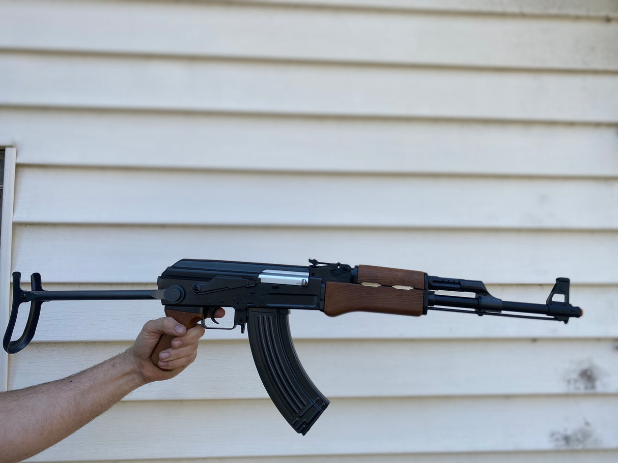 AK-47 Metal w/ Folding Stock Fake Rifle Cosplay Prop