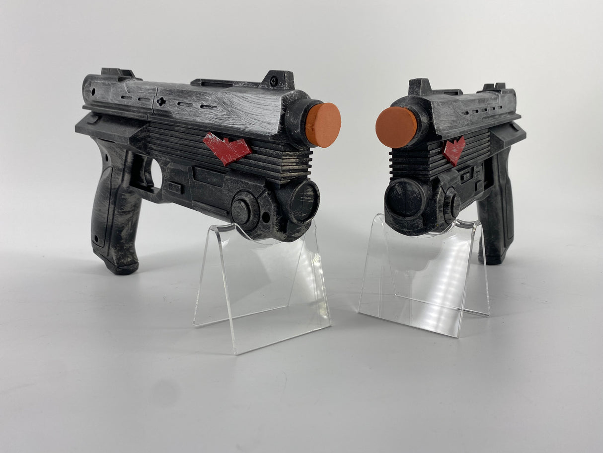 Classic Style - Red Hood Dual Pistols w/ Belt & Holsters Props - Wulfgar Props