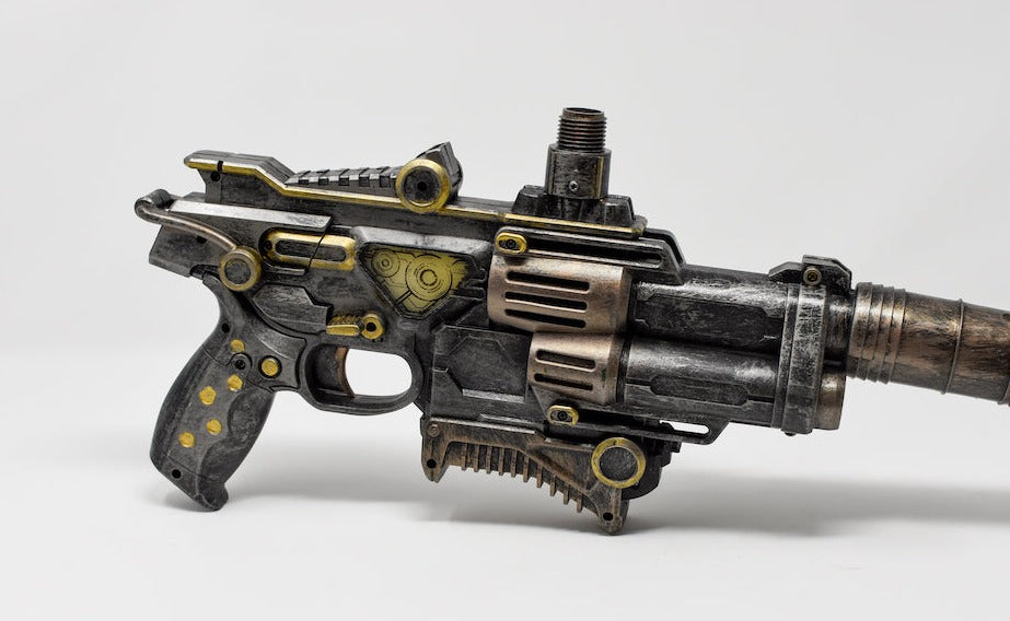 Light up Steampunk Pistol Prop - Wulfgar Weapons & Props
