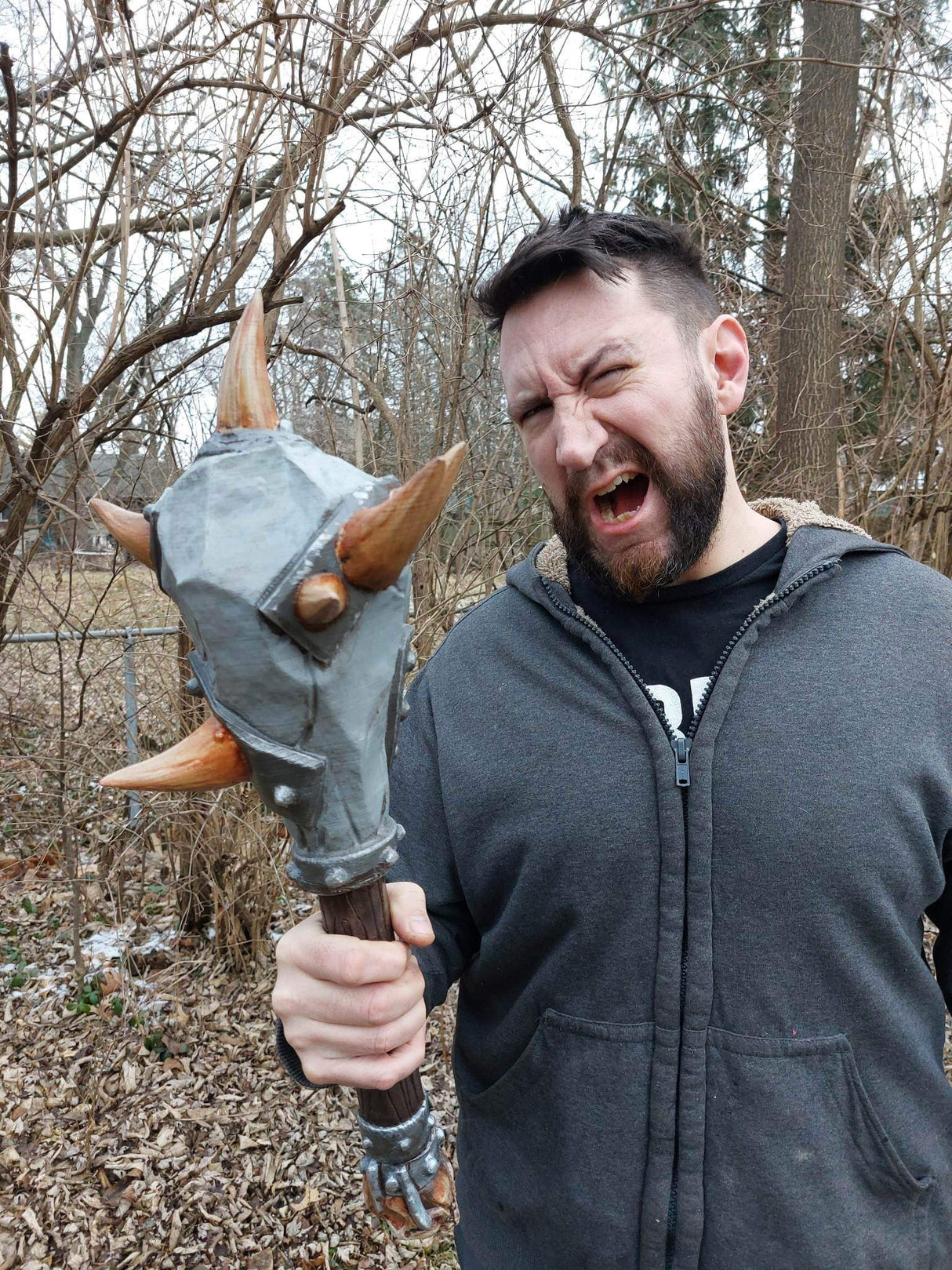 Orc Barbarian Mace Club Prop