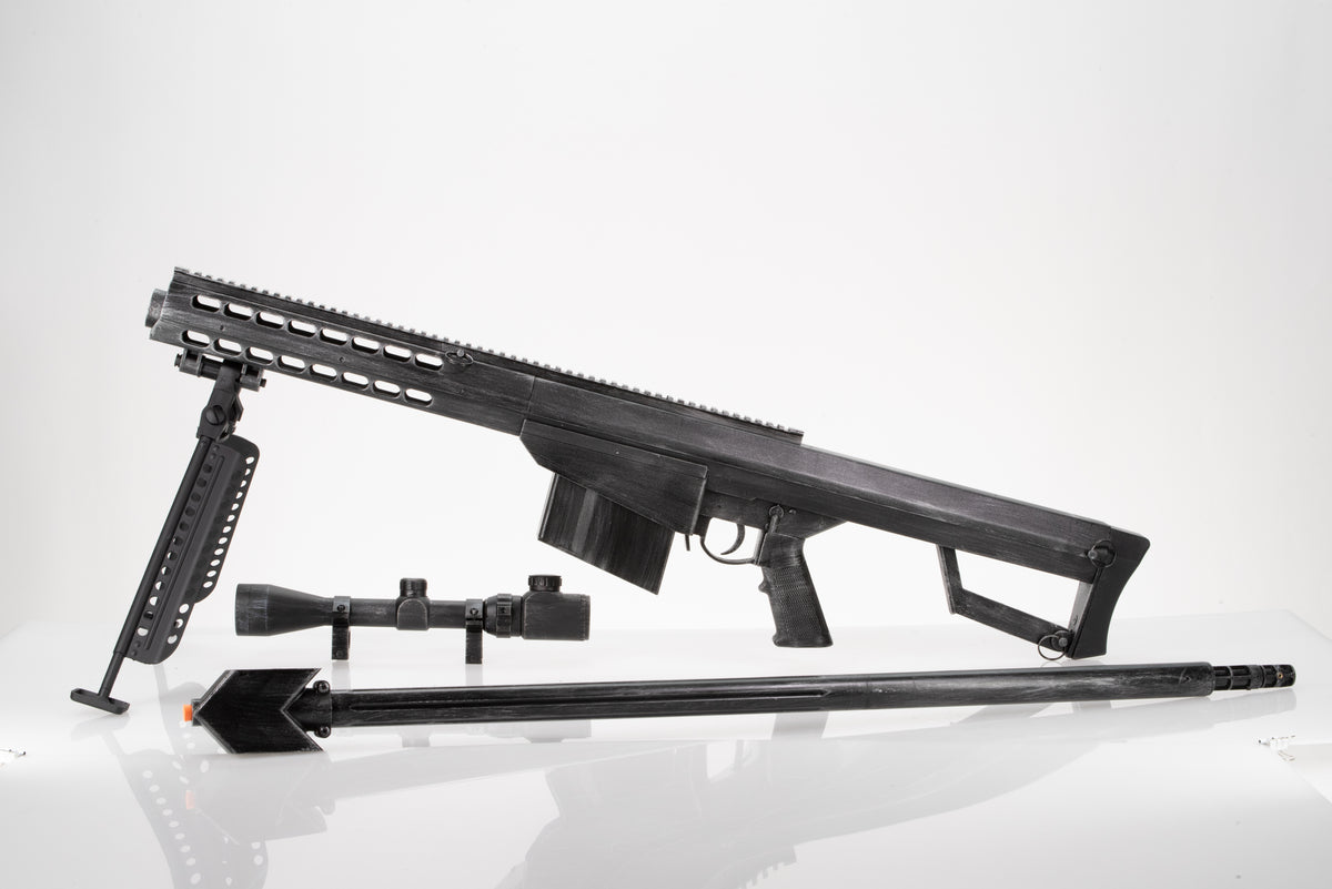 50 Cal Sniper Rifle Fake Film Costume Prop - Premium Short Barrel Version - Wulfgar Props