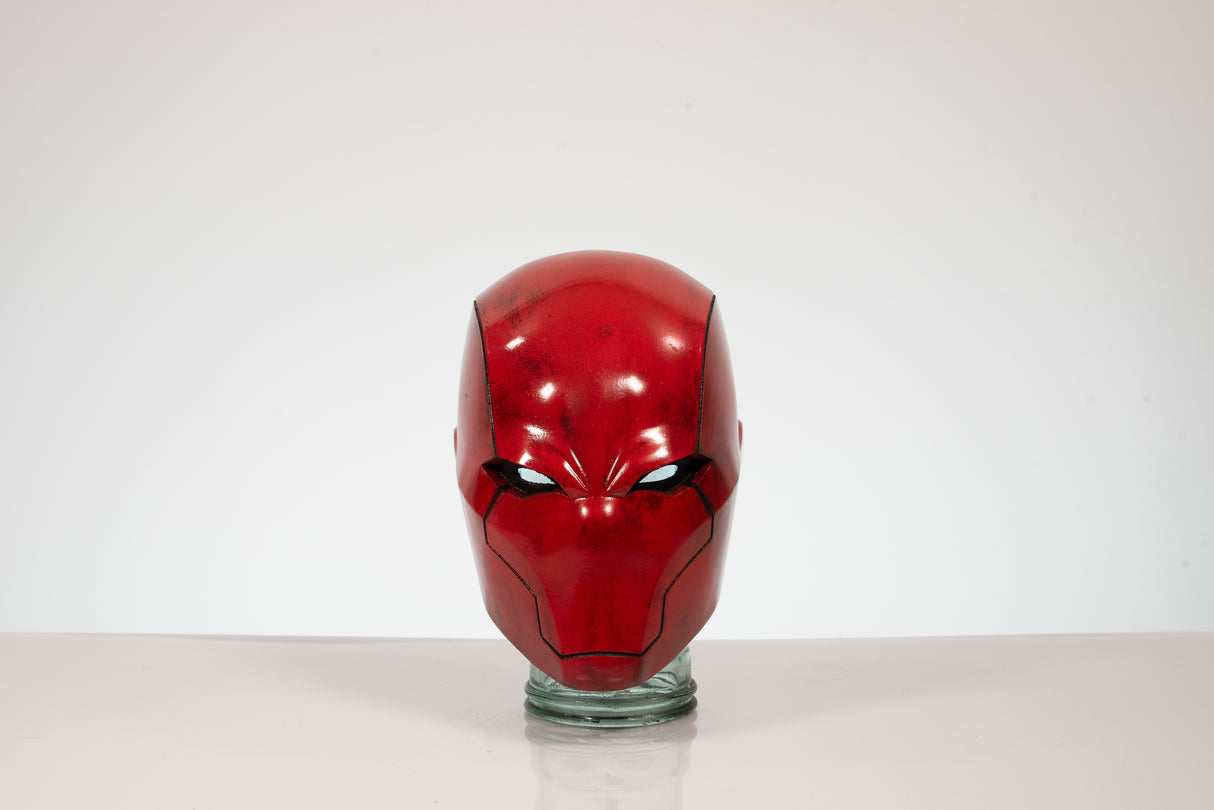 Red Vigilante Helmet - Wearable Costume Cowl Mask Helm