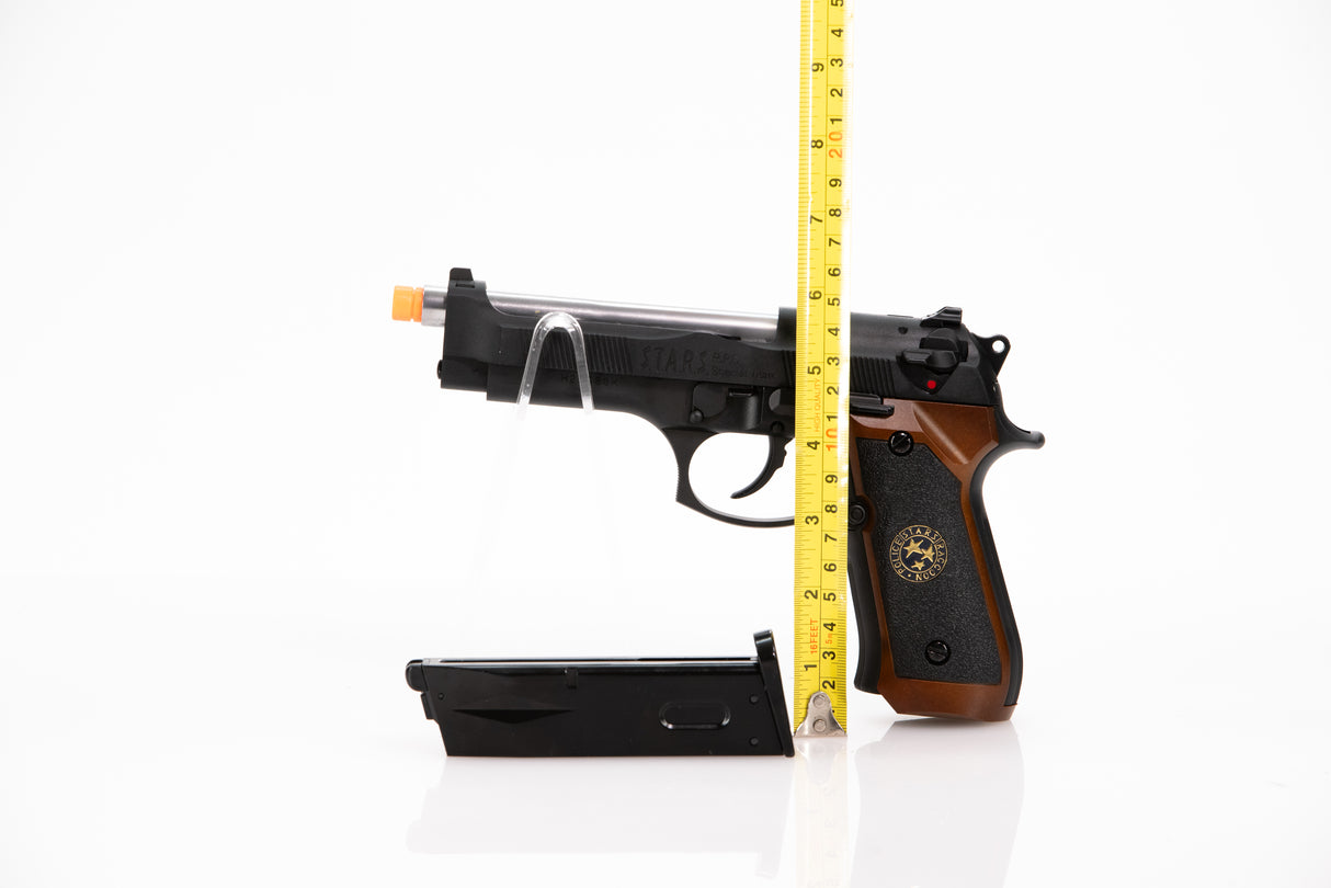 (check inventory) S.T.A.R.S. Valentine Blowback M9 Fake Film Costume Prop - Wulfgar Props