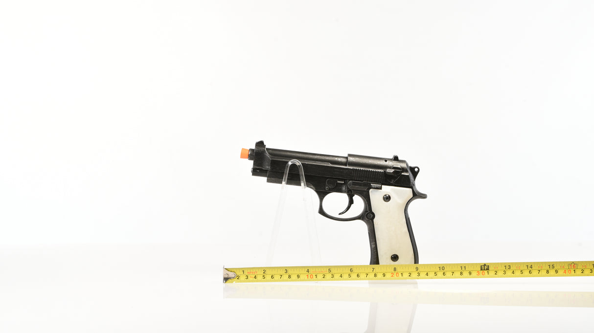 Pearl Grip Metal Pistol M9 Fake Costume Prop