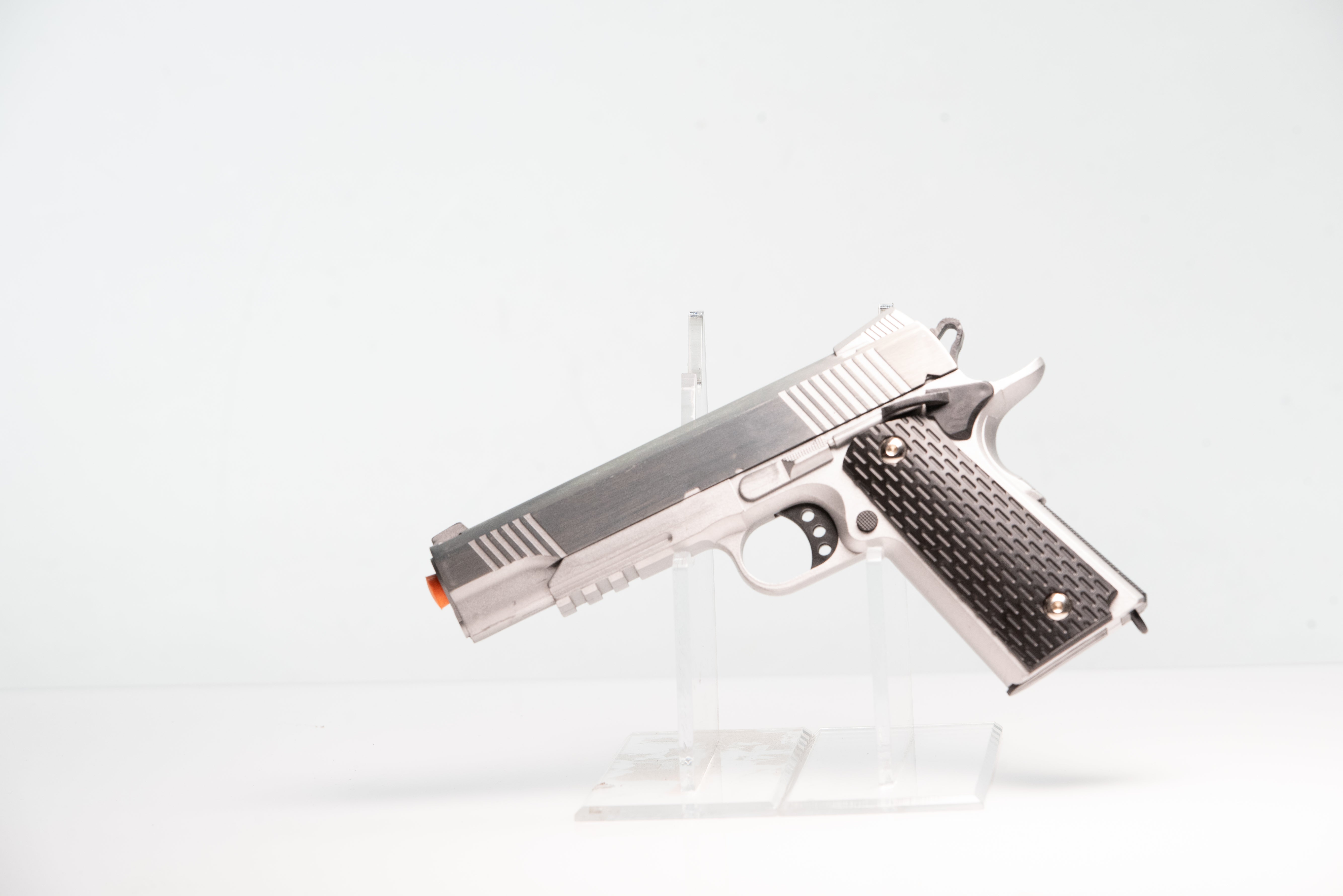 R1 Enhanced Metal Shiny Top 1911 Pistol Fake Film Costume Prop