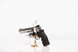 Chrome Dog Revolver Fake Film Costume Prop