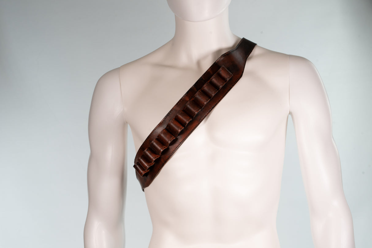 Leather Shell Bandolier Belt Costume Piece