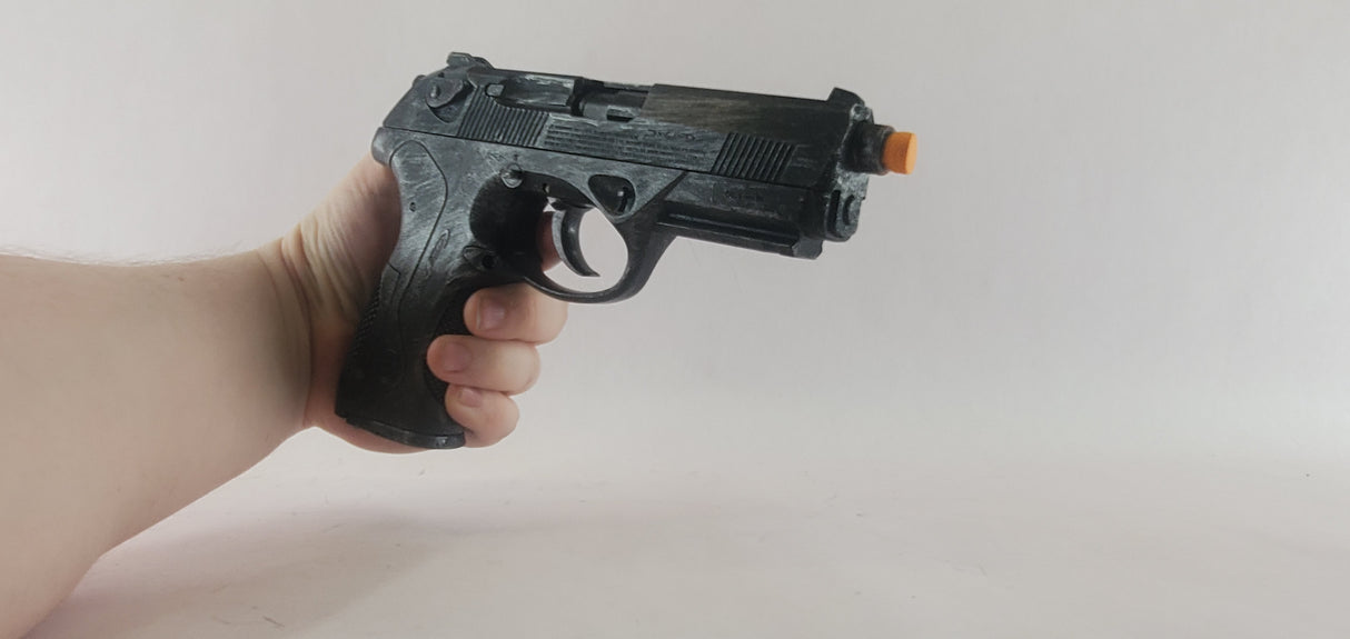 Black Rubber Fake 45 Handgun Movie Prop Weapon Costume Accessory Toy Pistol  Gun