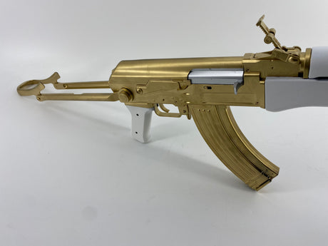 AK-47 Gold Pearl Grips Folding Stock Joker Inspired Rifle Prop