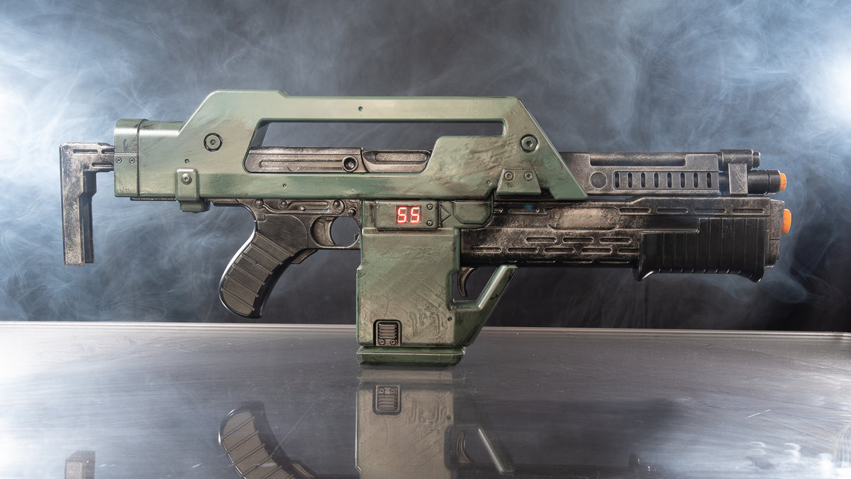Alien Rifle Props Aliens Pulse Rifle Nerf Repaint Prop – Wulfgar Props